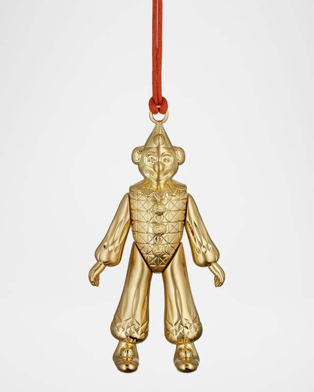 Christmas Clown Golden Ornament